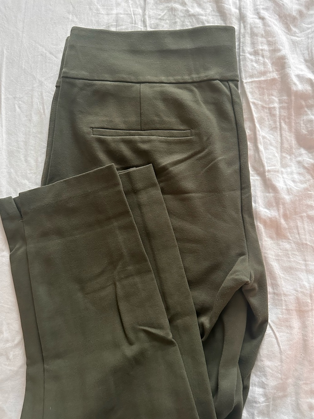 Express Olive Green High-Rise Ponte Skinny Pants